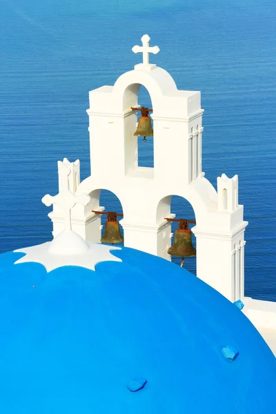 Famous church in Fira, Santorini — Stock Photo, Image