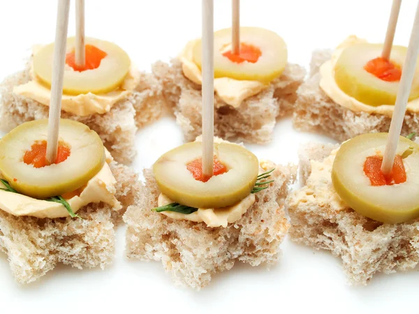 Appetizers on background,close up — Stock Photo, Image