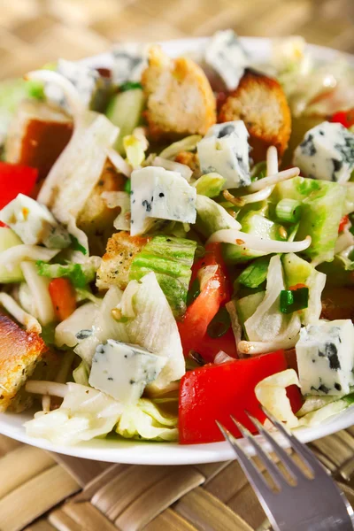 Blue cheese and tomatoes salad — Stock Photo, Image