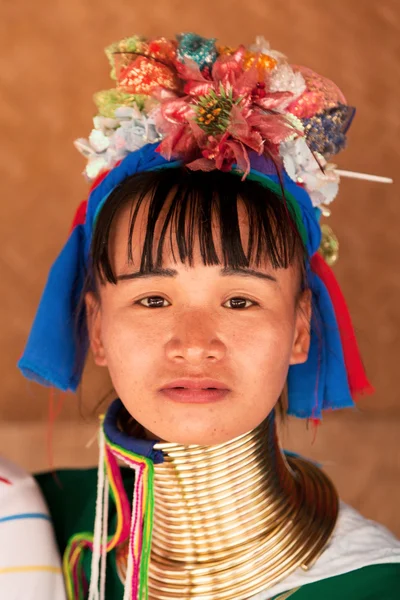 Portrait of a young long-neck woman — Stock Photo, Image