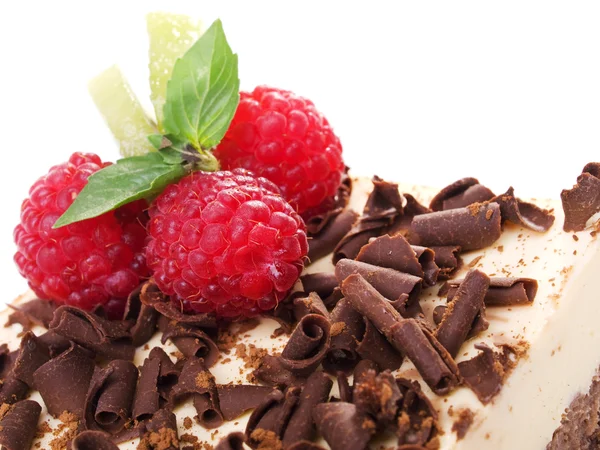 Schokoladenkuchen auf Hintergrund — Stockfoto