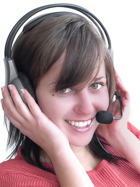 Attrative Girl with headphones Stock Image