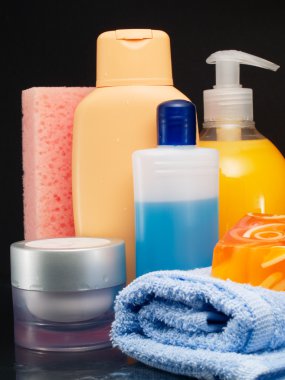 Arka plan banyo ürünleri