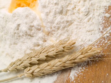Arka plan üzerinde ekmek hazırlama
