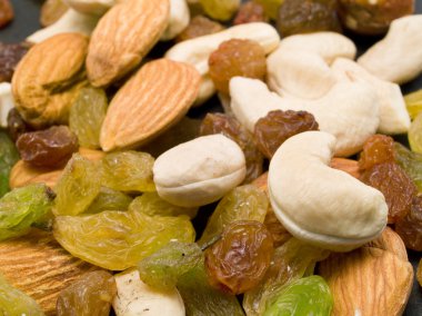 Arka plan üzerinde çeşitli fındık