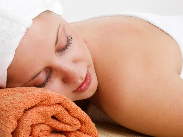 Woman in spa center — Stock Photo, Image