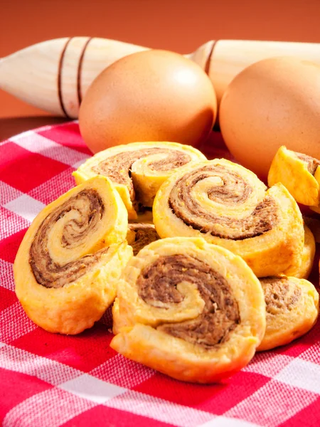 Pinwheel μπισκότα με αυγά — Φωτογραφία Αρχείου