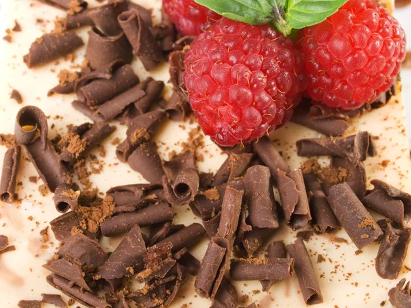 Chocolate cake on background — Stock Photo, Image