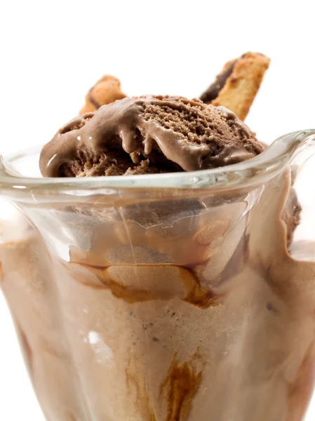 Gelato al cioccolato su sfondo — Foto Stock