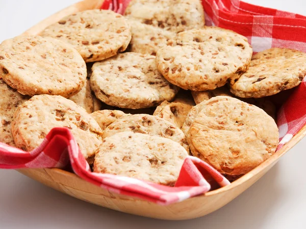 Homemade biscuits with mushrooms — Stock Photo, Image