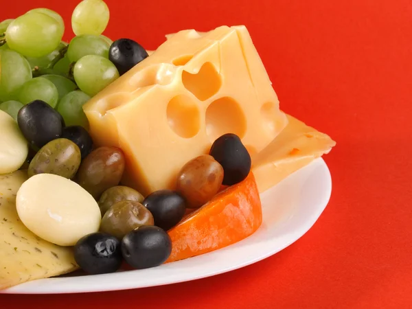 Cheese still life on background — Stock Photo, Image