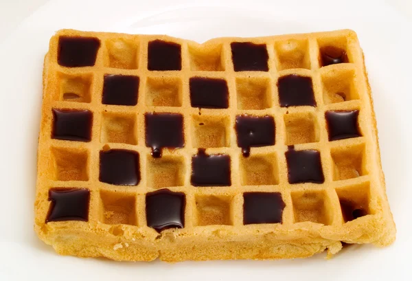 Gaufre savoureuse au chocolat — Photo