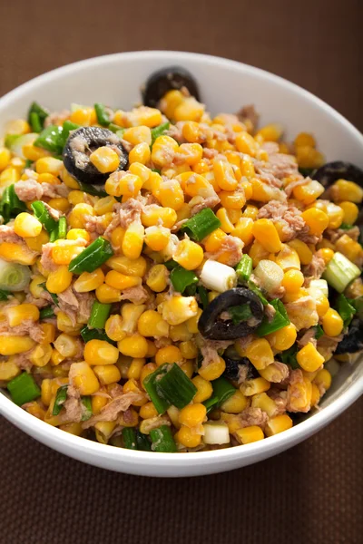 Salad with tuna fish and  corn — Stock Photo, Image