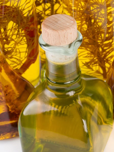 Olive oil on background — Stock Photo, Image