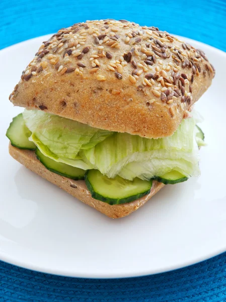 Sandwich vegetariano con pepino —  Fotos de Stock