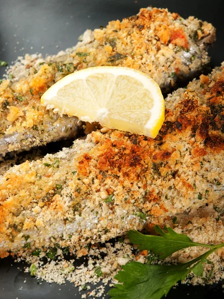 Pesce fritto al forno croccante — Foto Stock