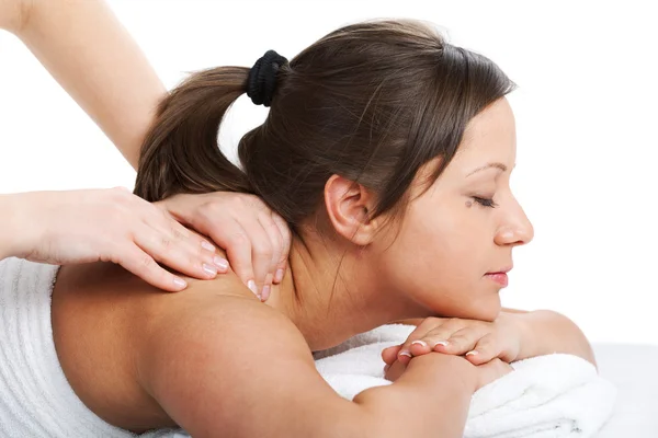 Young woman having massage — Stock Photo, Image