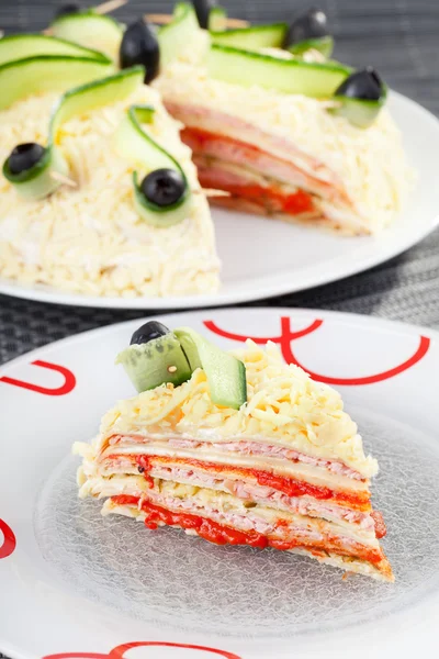 Torta de tortitas saladas — Foto de Stock