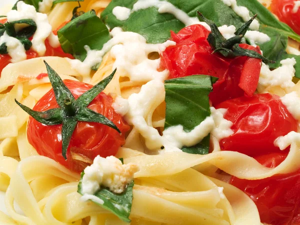 Pasta samling - Fettucini med tomater — Stockfoto