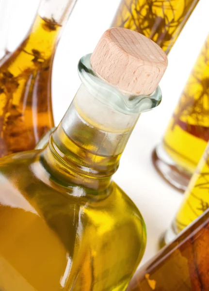 Olive oil in bottles — Stock Photo, Image