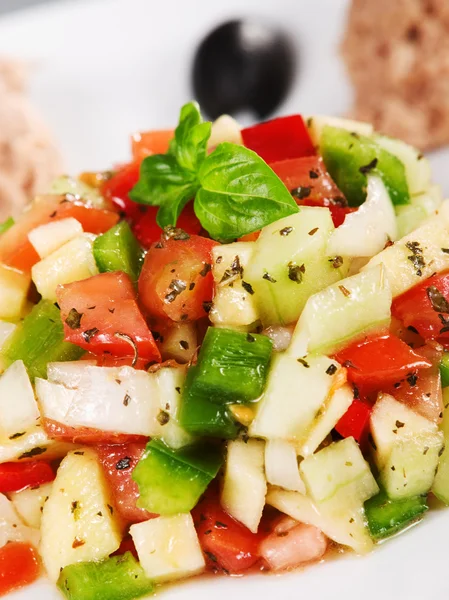 Tunisian salad with tomatos, cucumbers — Stock Photo, Image