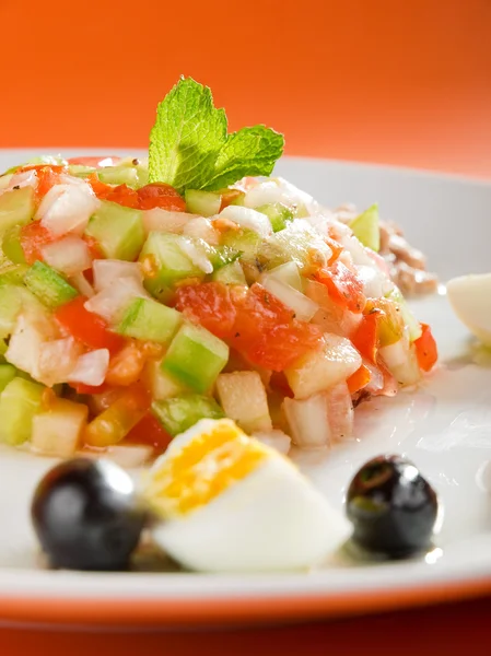 Tunisian salad with cucumbers — Stock Photo, Image