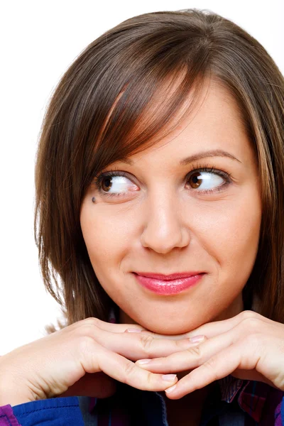 Giovane donna distogliendo lo sguardo — Foto Stock