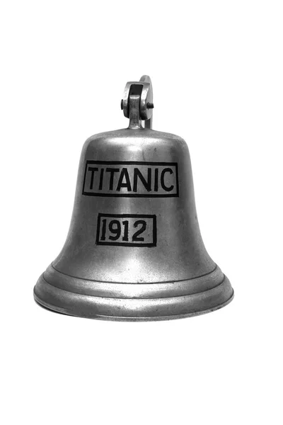 Titanic statek dzwon na białym tle — Zdjęcie stockowe