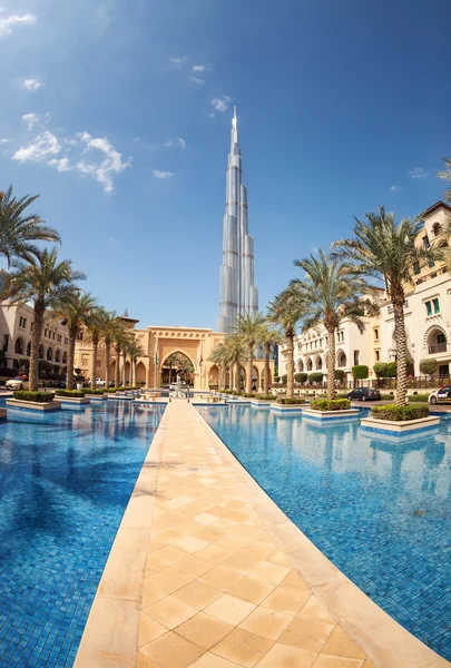 View of Burj Khalifa the tallest building in world — Stock Photo, Image