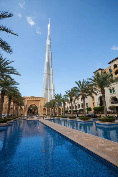 View of Burj Khalifa the tallest building in world — Stock Photo, Image