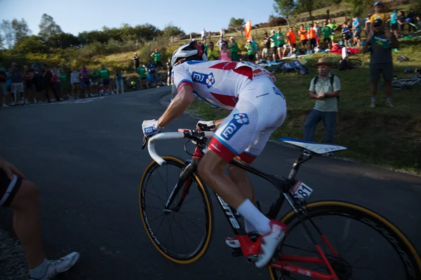 Τελευταία μέτρα στο 16ο στάδιο της «La Vuelta"2015, Αστούριας, Ισπανία — Φωτογραφία Αρχείου