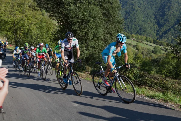 Последние метры в 16-м этапе "La Vuelta" 2015, Астурия, Испания Стоковое Фото