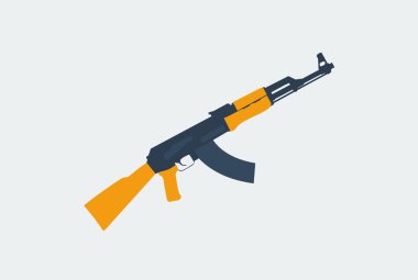 Flat Russian ak-47 clipart