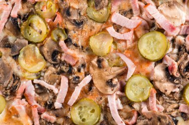 Üstten Görünüm Pizza doku