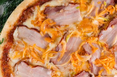 Üstten Görünüm Pizza doku