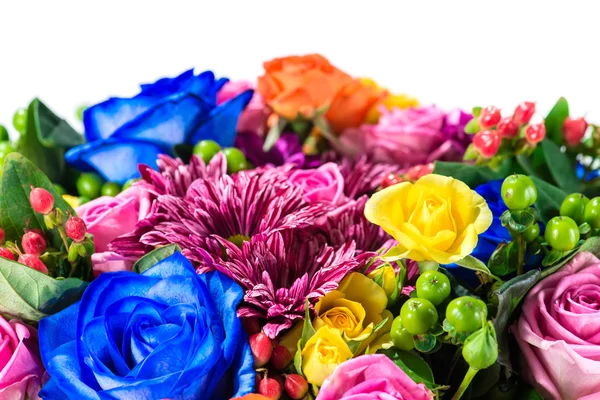 Gros plan de cher bouquet de fleurs isolé sur fond blanc — Photo