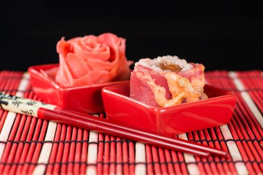 Zencefil çiçek gül pembe suşi. Suşi, suşi, suşi, suşi, suşi