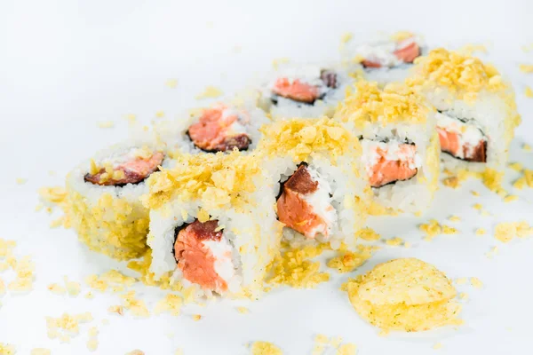 Sushi with chips close up — Stock Photo, Image