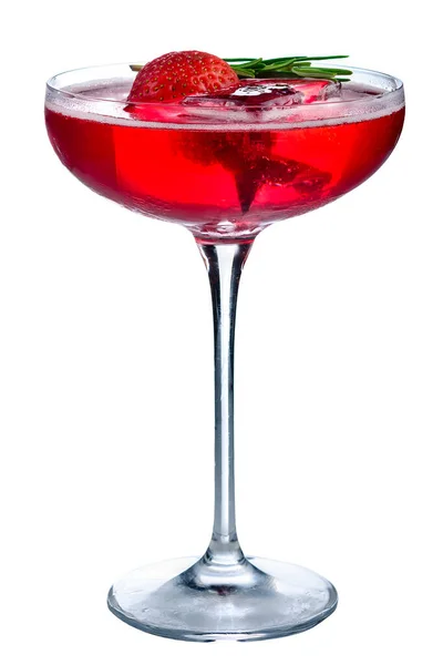 Bevroren Aardbeien Daiquiri Alcohol Cocktail Koude Aardbei Margarita Daiquiri Cocktail — Stockfoto