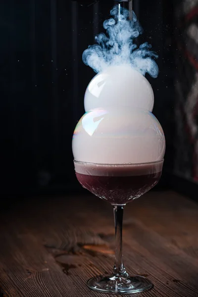 Saveur Blaster Trèfle Club Cocktail Dans Fumée Cocktail Alcool Dans — Photo
