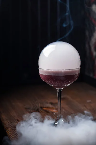 Saveur Blaster Trèfle Club Cocktail Dans Fumée Cocktail Alcool Dans — Photo