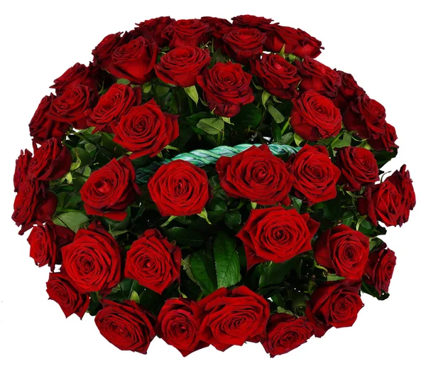 Basket of 51 red rose — Stock Photo, Image