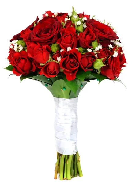 Bouquet da sposa di rose rosse — Foto Stock