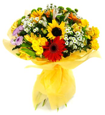 Gerbera Kasımpatı ve ayçiçeği oluşan