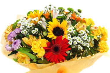 Gerbera Kasımpatı ve ayçiçeği oluşan