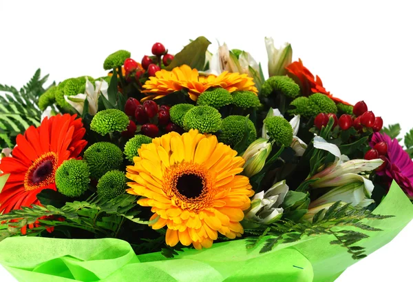 Bouquet of flowers in package — Stock Photo, Image