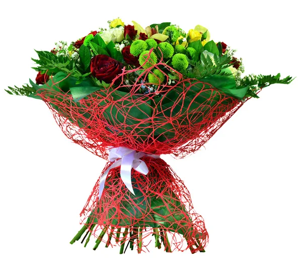 Bouquet di rose in confezione rossa — Foto Stock