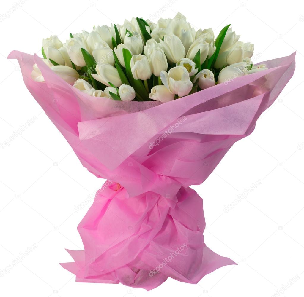 Ramo de tulipanes blancos: fotografía de stock © smspsy #69770273 |  Depositphotos