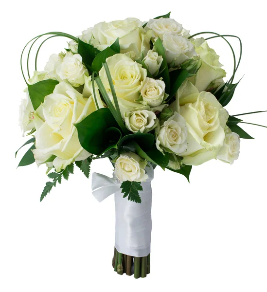 Bridal bouquet of white roses — Stock Photo, Image