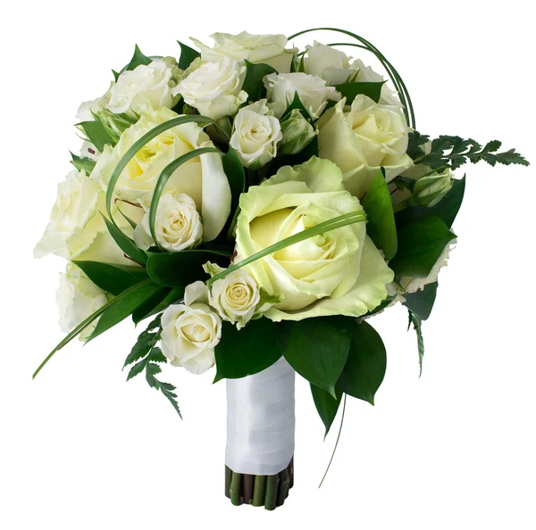 Bridal bouquet of white roses — Stock Photo, Image